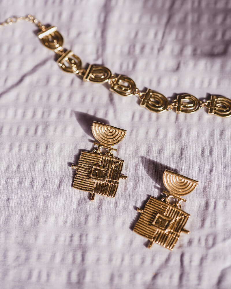 Rogue Recycled Crystal Chain Earring